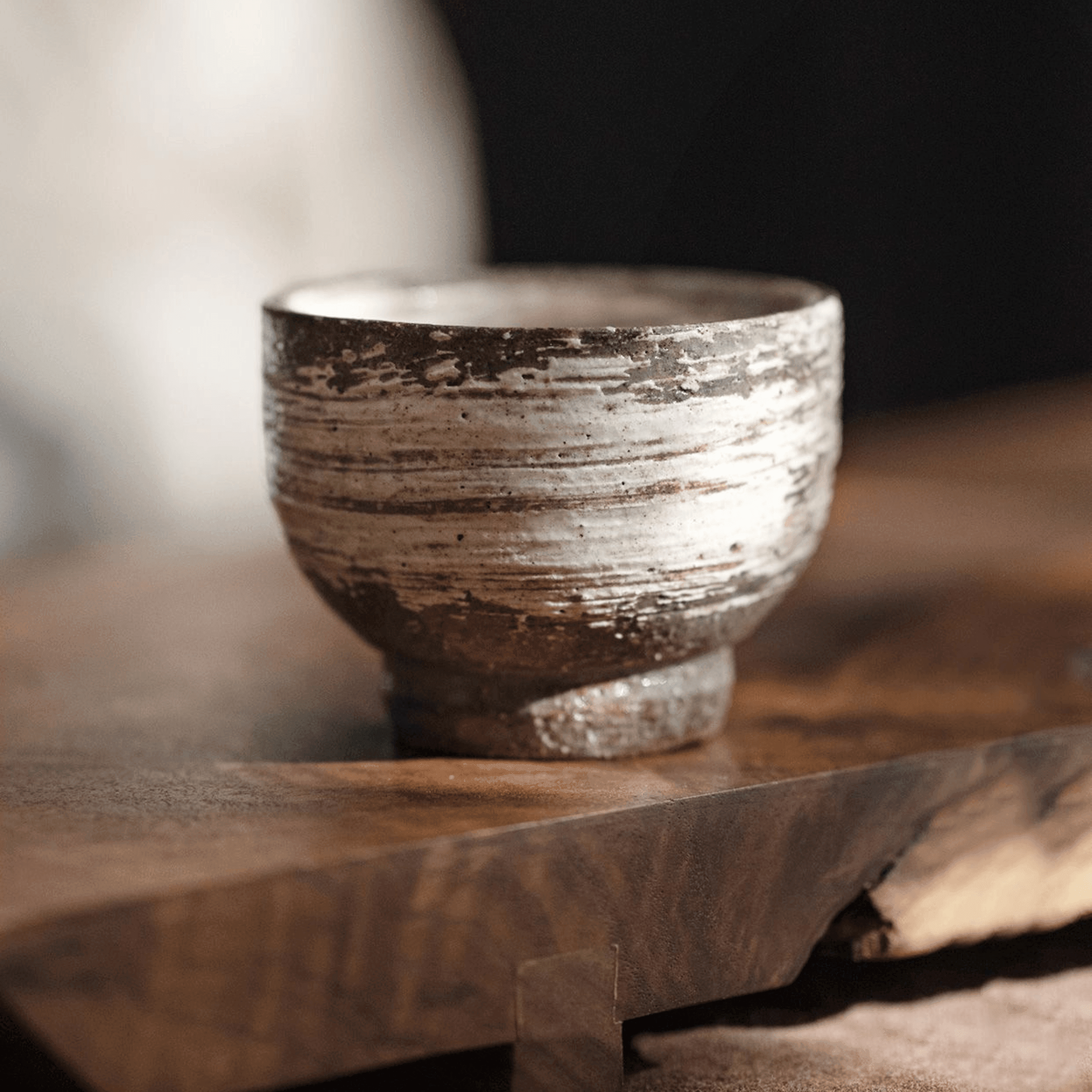 Japanese Handcrafted Sandy Textured Banko Ware Tea Cup Set – Earthy Elegance for Your Tea Ritual