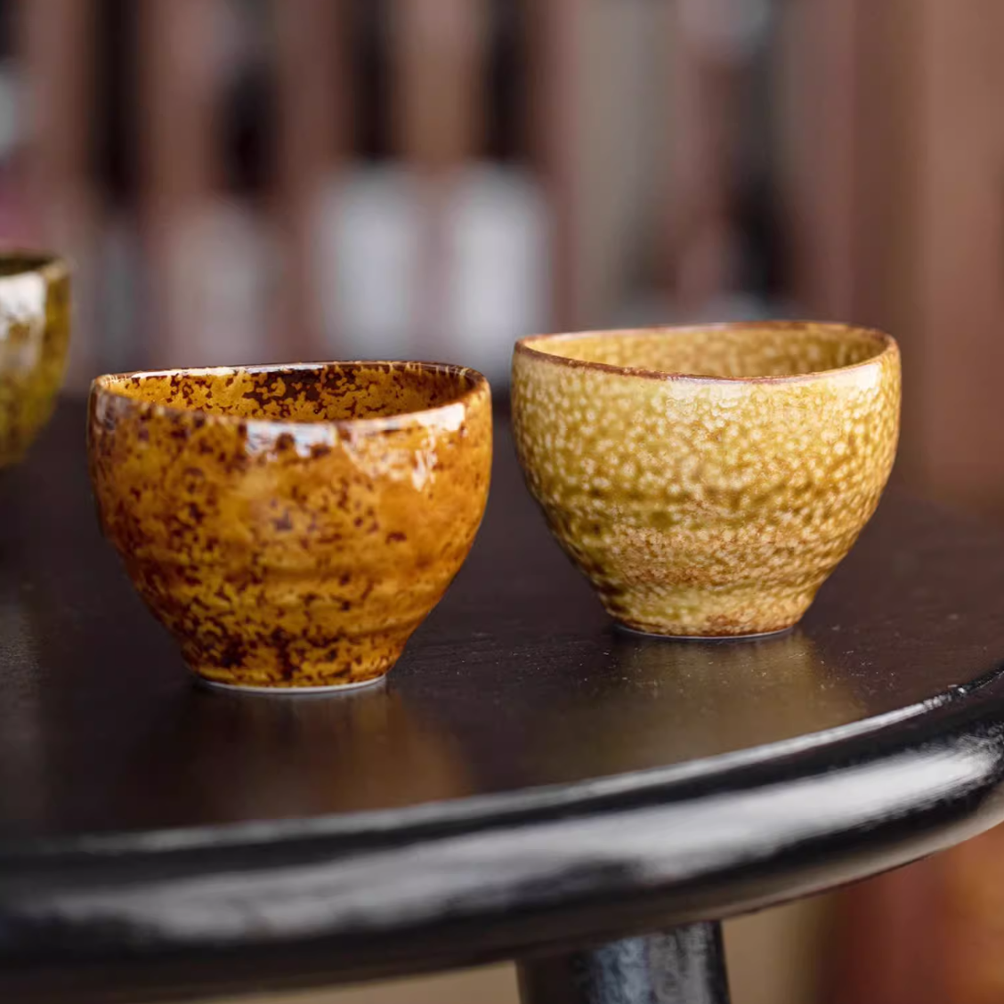 Mino Ware "Autumn Harmony" Tea Cup Set of Five – A Celebration of Seasonal Beauty