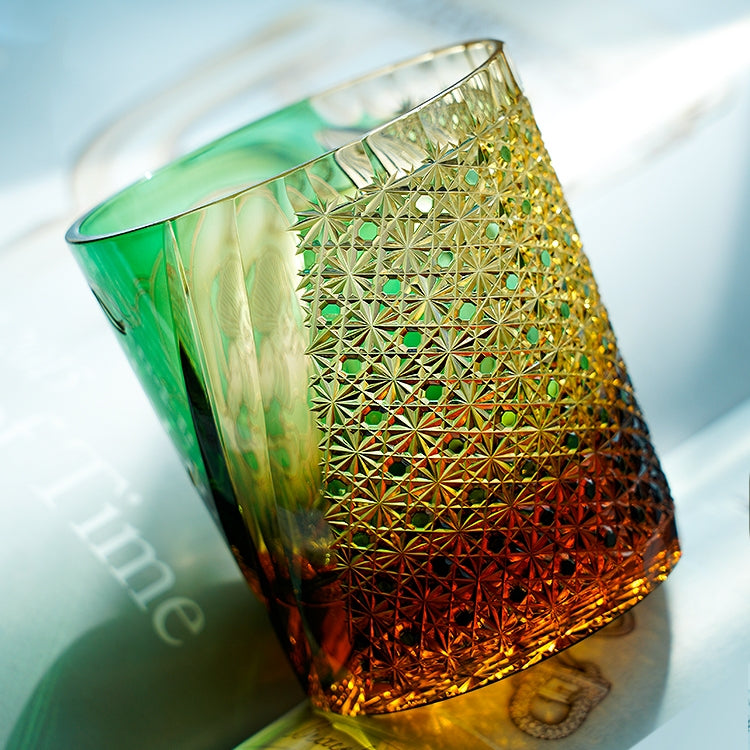 Edo Kiriko Handcrafted Fujin Whisky Glass – A Tempest of Elegance in Crystal