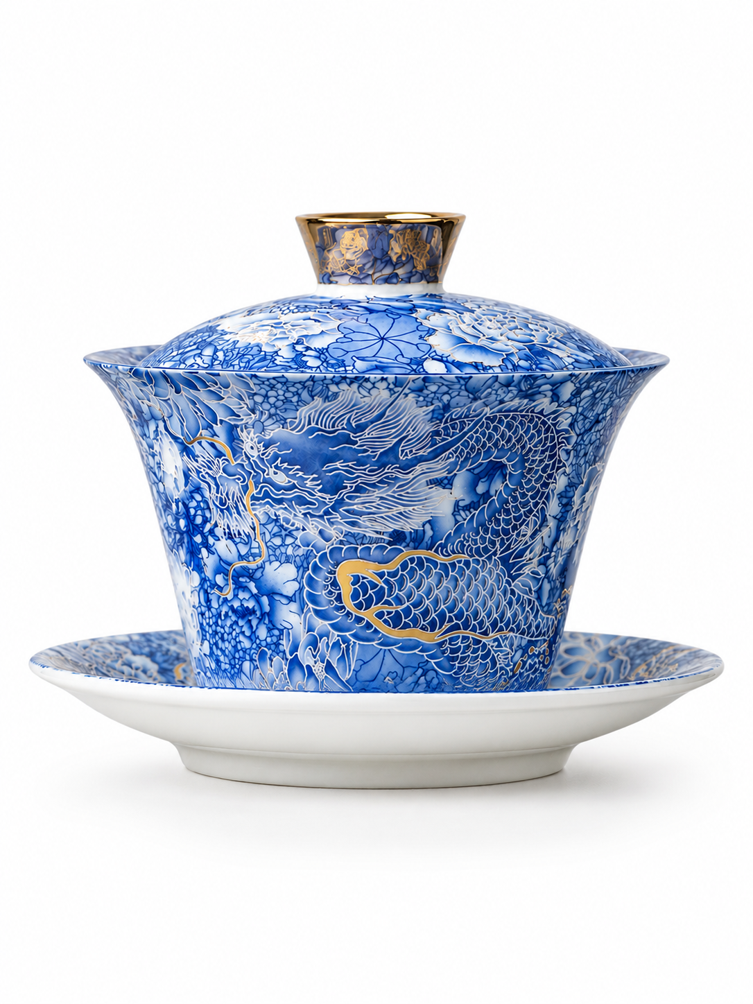 The Silver Dragon "Hovering" Gaiwan Tea Set