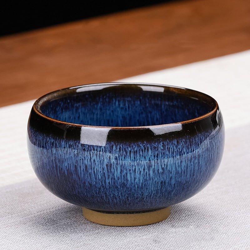 Handcrafted Ceramic Gloss-Glazed Chinese Kung-Fu Tea Cup Gift Set (5 cups)