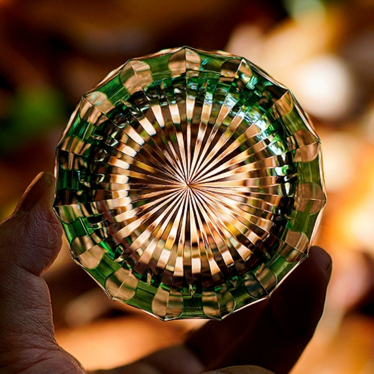 Edo Kiriko Handcrafted Lepidoptera Whisky Glass – A Flutter of Elegance in Crystal