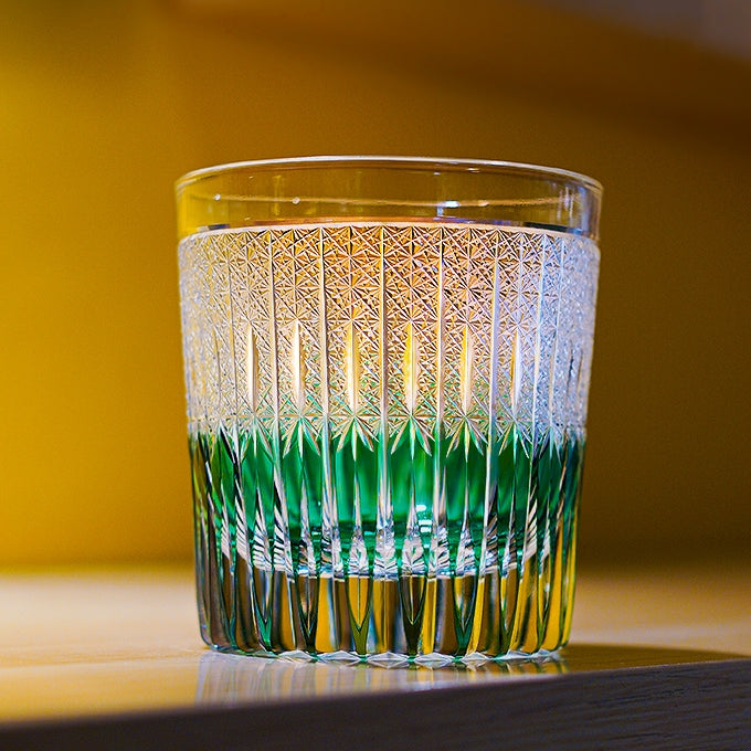 Edo Kiriko Handcrafted Stellar Nexus Whisky Glass – A Cosmos in Crystal