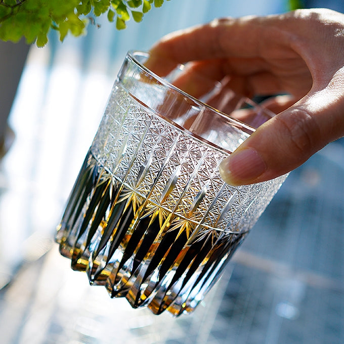 Edo Kiriko Handcrafted Stellar Nexus Whisky Glass – A Cosmos in Crystal