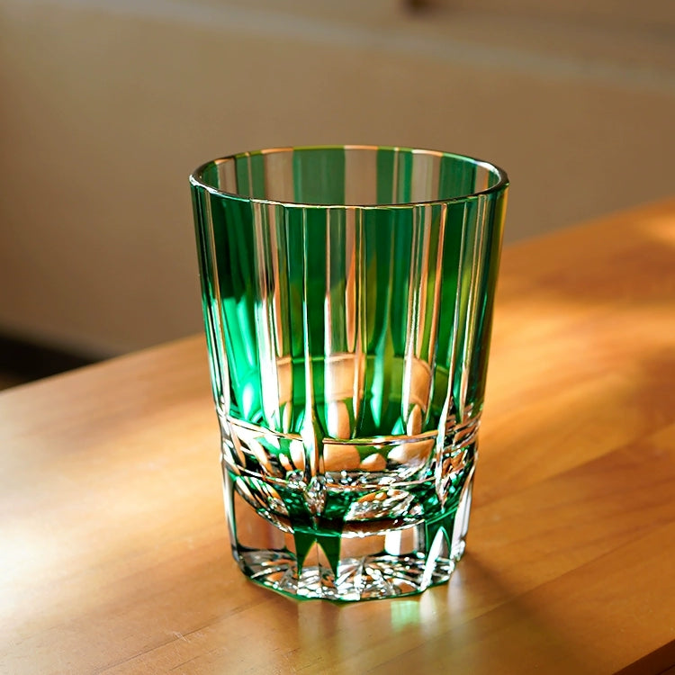 Edo Kiriko Handcrafted Bamboo Feast Whisky Glass – A Harvest of Serenity in Crystal