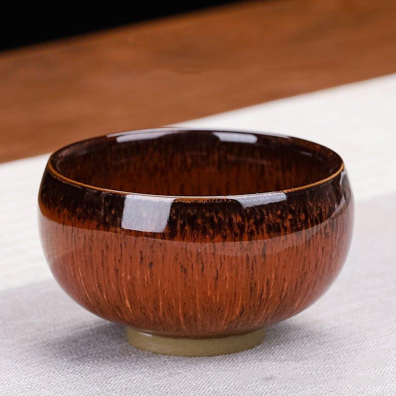 Handcrafted Ceramic Gloss-Glazed Chinese Kung-Fu Tea Cup Gift Set (5 cups)