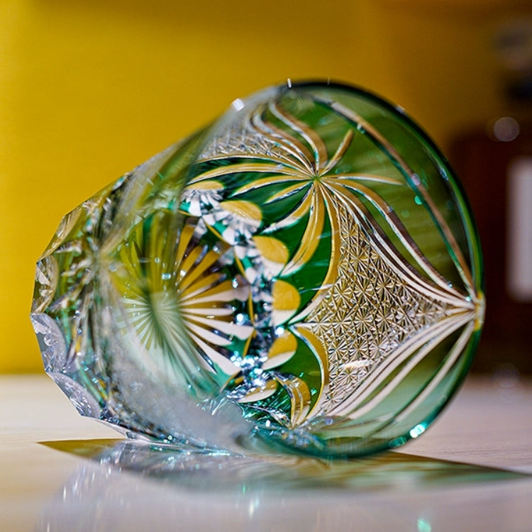 Edo Kiriko Handcrafted Lepidoptera Whisky Glass – A Flutter of Elegance in Crystal