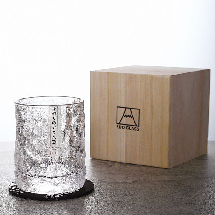 Edo Kiriko Handcrafted "Glacier" Whisky Glasses – A Pristine Landscape in Crystal