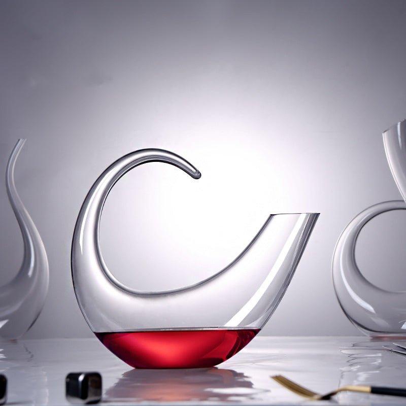Abstract Art Glass Wine Decanter