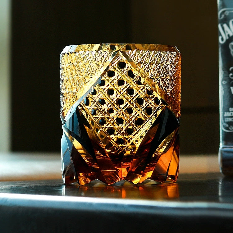 Edo Kiriko Handcrafted Dark Knight Whisky Glass – A Symbol of Strength and Refinement