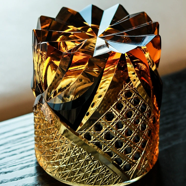 Edo Kiriko Handcrafted Dark Knight Whisky Glass – A Symbol of Strength and Refinement
