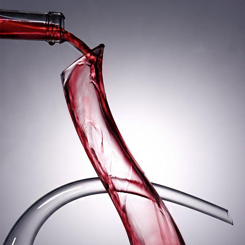 Abstract Art Glass Wine Decanter