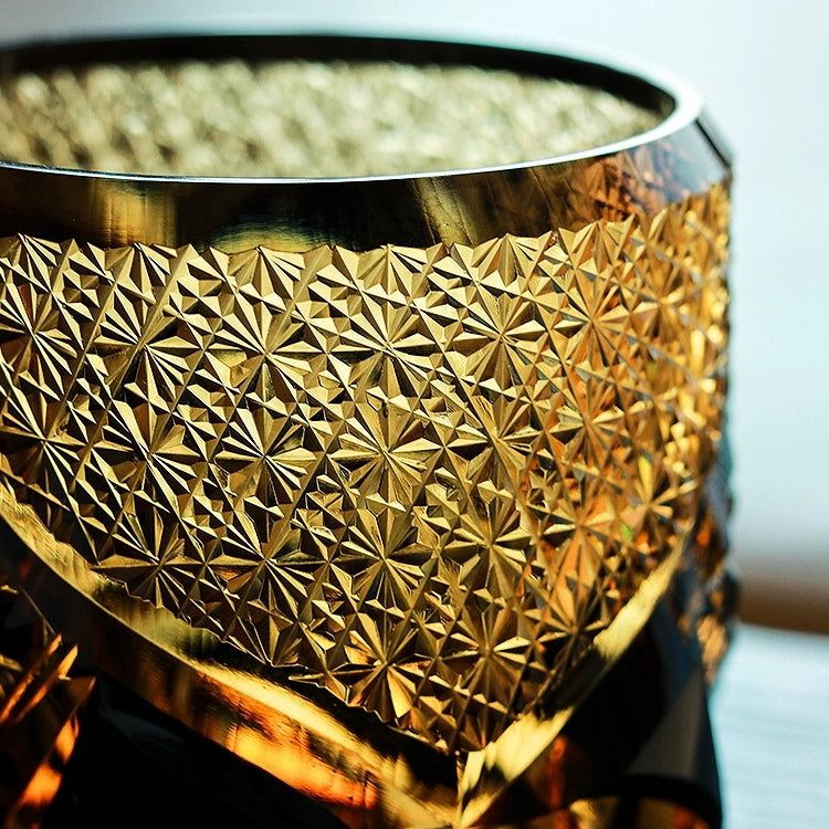 Edo Kiriko Handcrafted Dark Knight Whisky Glass – A Symbol of Strength and Refinement