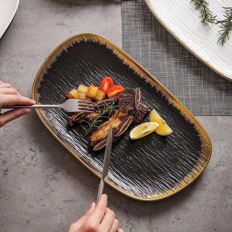 Matte Ceramic Rectangular Serving Plates – Modern Simplicity for Stylish Presentations