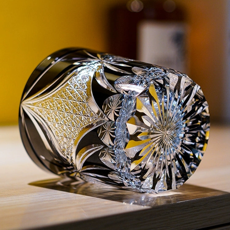 Edo Kiriko Handcrafted Lepidoptera Whisky Glass – A Flutter of Elegance in Crystal