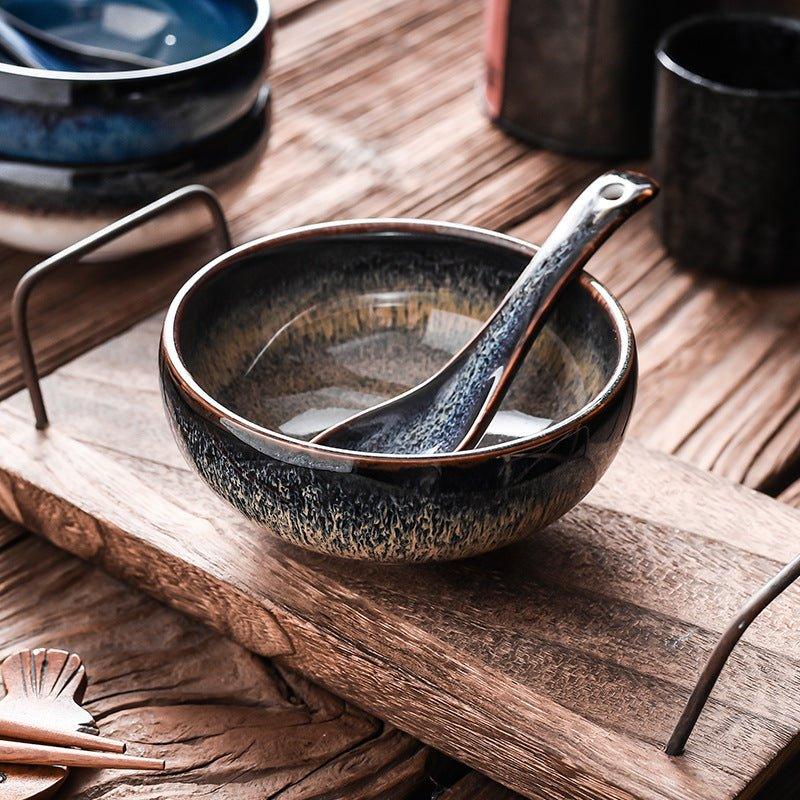 Japanese Gloss Glazed Ceramic Bowls – Radiant Elegance for Every Meal