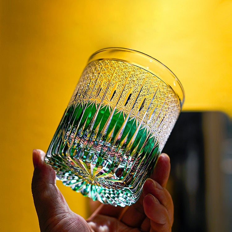Edo Kiriko Handcrafted Stellar Nexus Whisky Glass – A Cosmos in Crystal