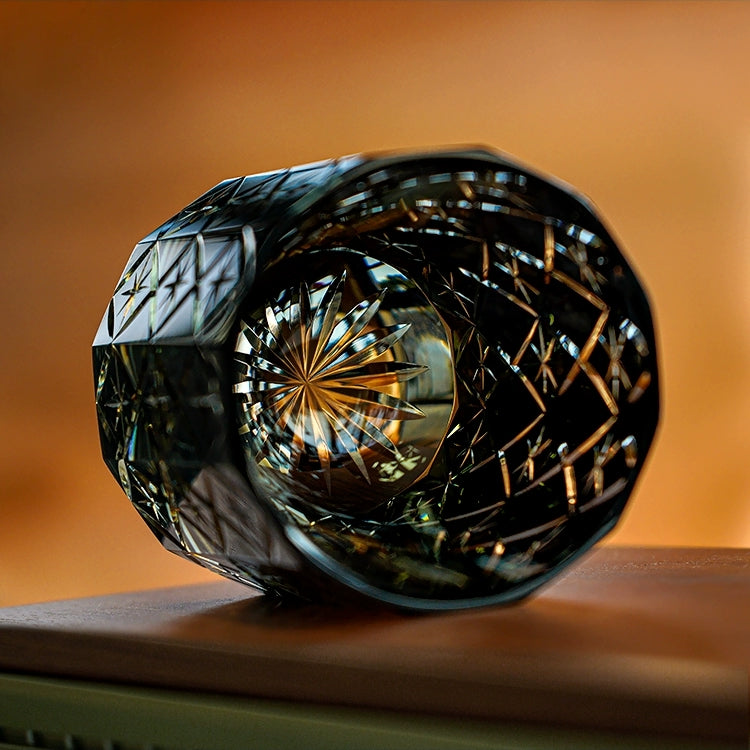 Edo Kiriko Handcrafted Celestial Whisky Glass – A Cosmos Reflected in Crystal