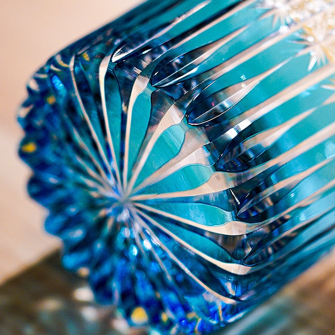 Edo Kiriko Handcrafted Stellar Nexus Whisky Glass – A Cosmos in Crystal