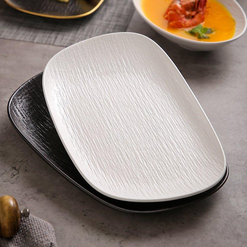 Matte Ceramic Rectangular Serving Plates – Modern Simplicity for Stylish Presentations