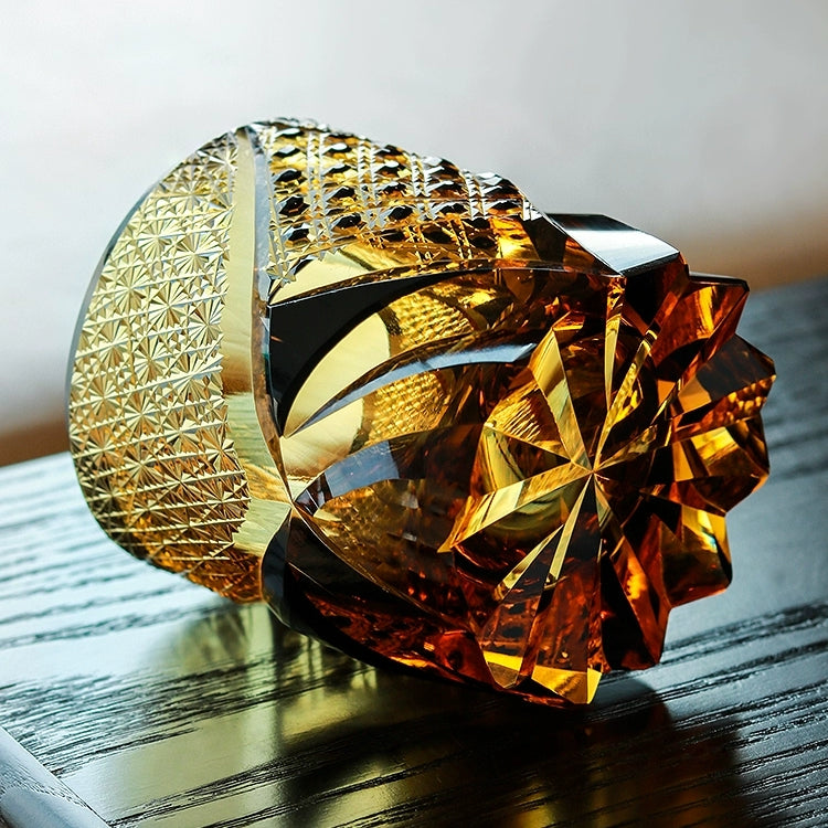 Edo Kiriko Handcrafted Dark Knight Whisky Glass – A Symbol of Strength and Refinement