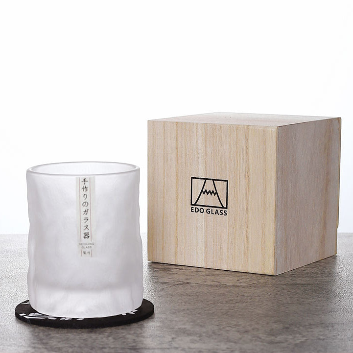 Edo Kiriko Handcrafted "Glacier" Whisky Glasses – A Pristine Landscape in Crystal