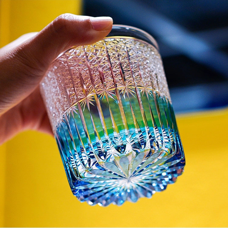 Edo Kiriko Handcrafted Stellar Nexus Whisky Glass – A Cosmos in Crystal