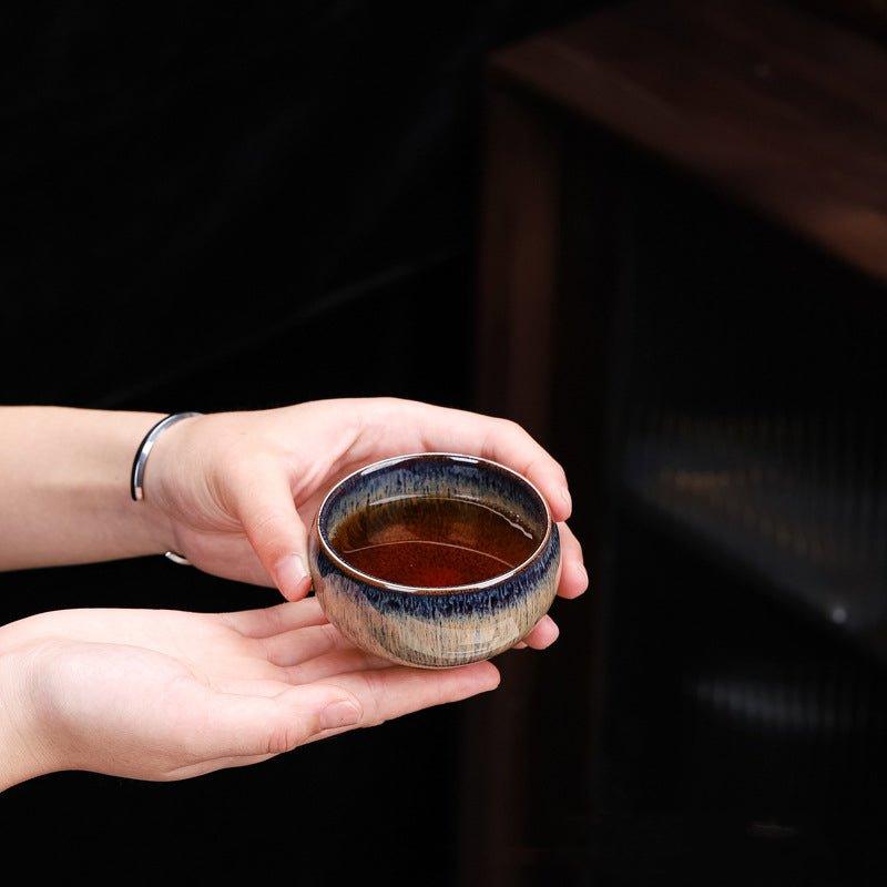 Handcrafted Ceramic Gloss-Glazed Chinese Kung-Fu Tea Cup Gift Set (5 cups)