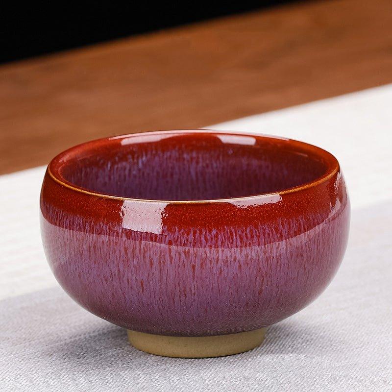 Handcrafted Ceramic Gloss-Glazed Chinese Kung-Fu Tea Cup Gift Set (5 cups)