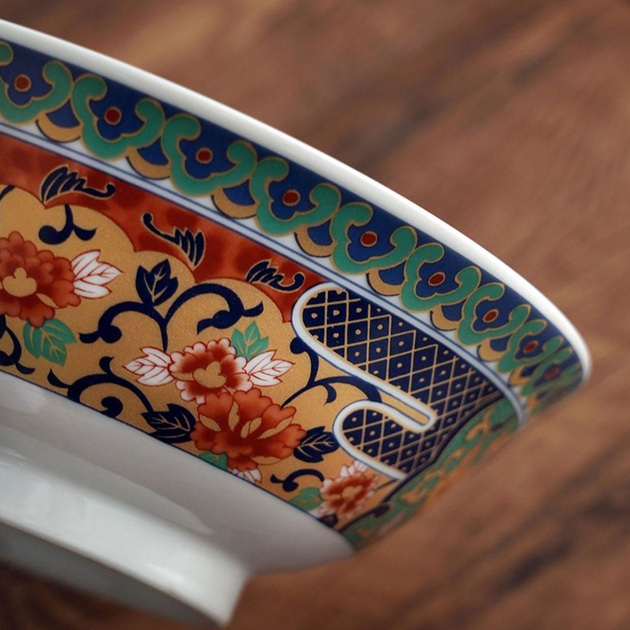 Japanese Mino Ware Imari Series Handcrafted Imperial Ramen Bowl – A Culinary Masterpiece