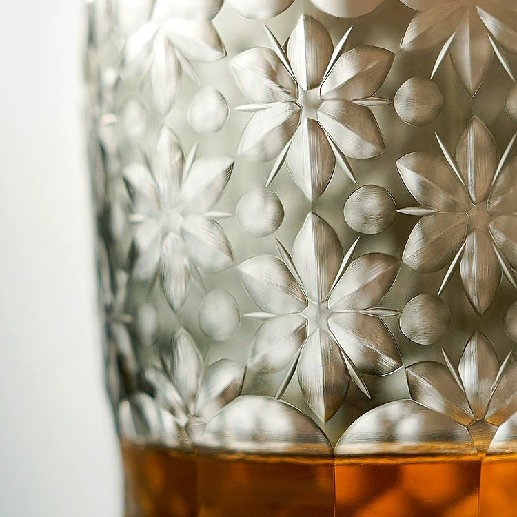 Edo Kiriko Handcrafted Royal Blossom Whisky Glass – A Timeless Ode to Opulence