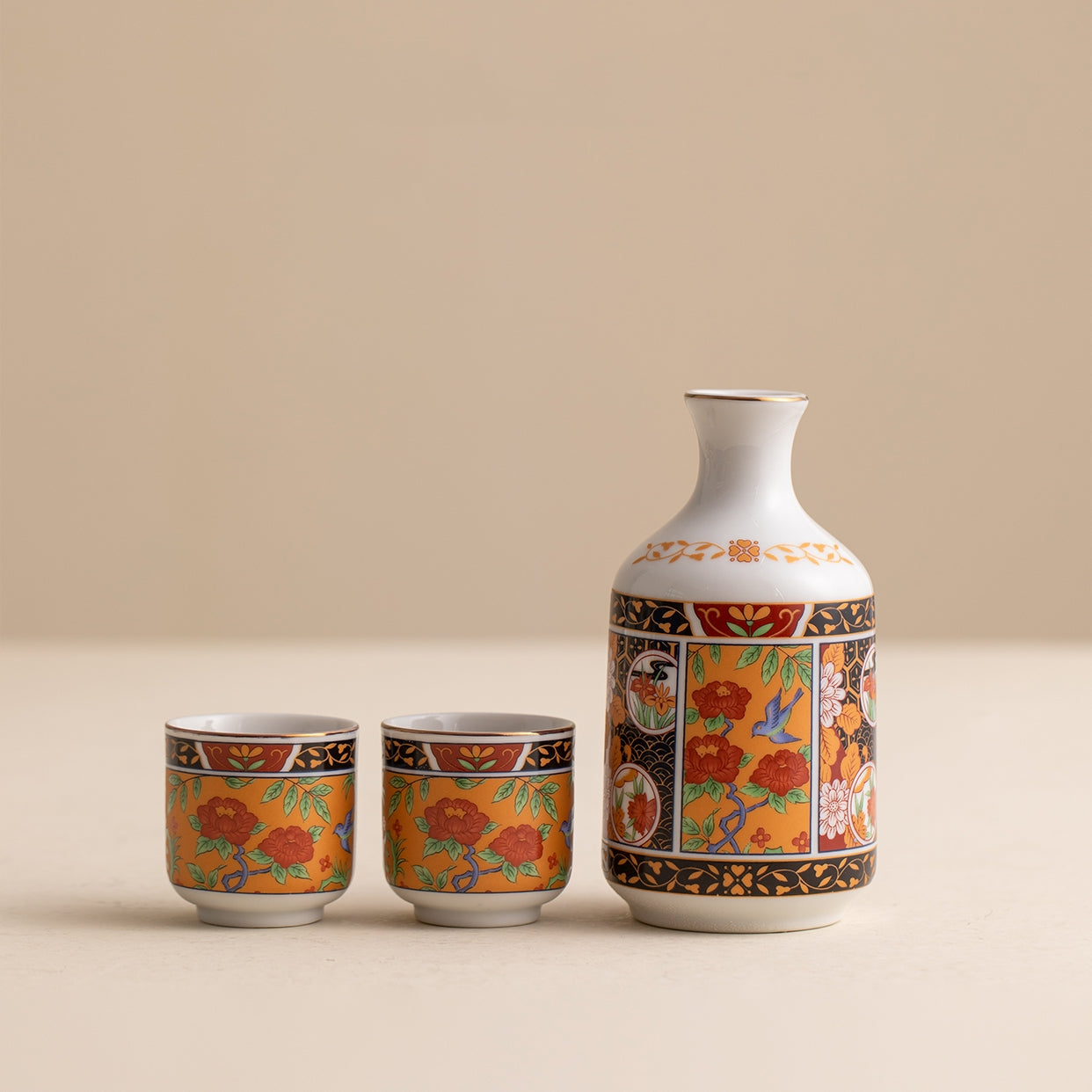 Japanese Mino-yaki Sake Set