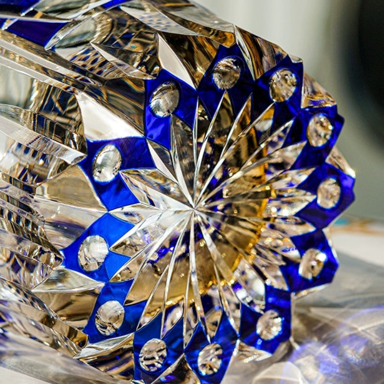 Edo Kiriko Handcrafted Sapphire Motif Whisky Glass – A Deep Dive into Luminous Elegance