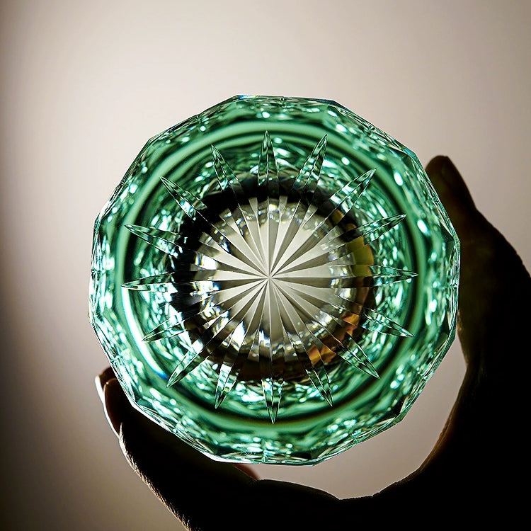 Edo Kiriko Handcrafted Celestial Whisky Glass – A Cosmos Reflected in Crystal