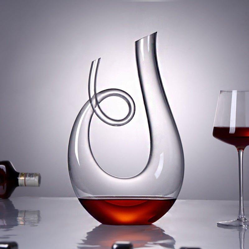 Abstract Art Glass Wine Decanter