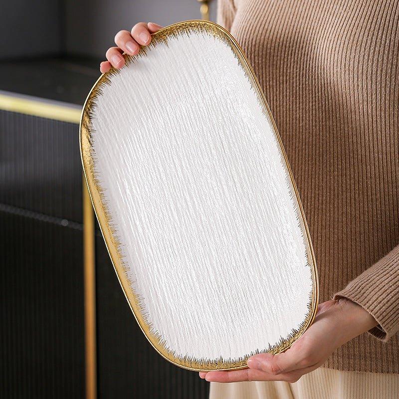 Matte Ceramic Rectangular Serving Plates – Modern Simplicity for Stylish Presentations
