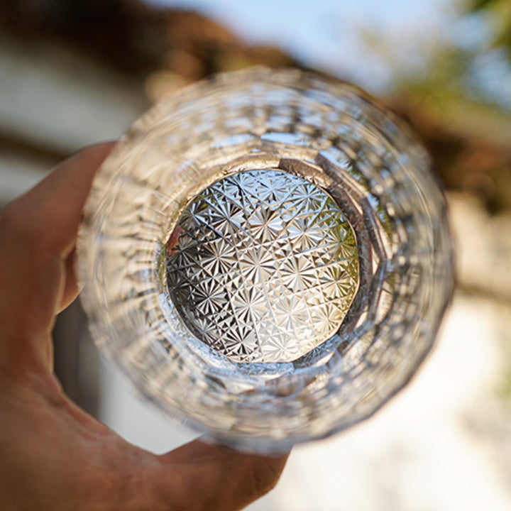 Edo Kiriko Handcrafted Royal Blossom Whisky Glass – A Timeless Ode to Opulence