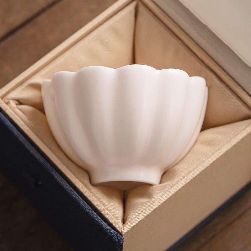 Handcrafted Ceramic Tea Cup & Mini Plate Set with Embedded Rose – Artistry in Bloom