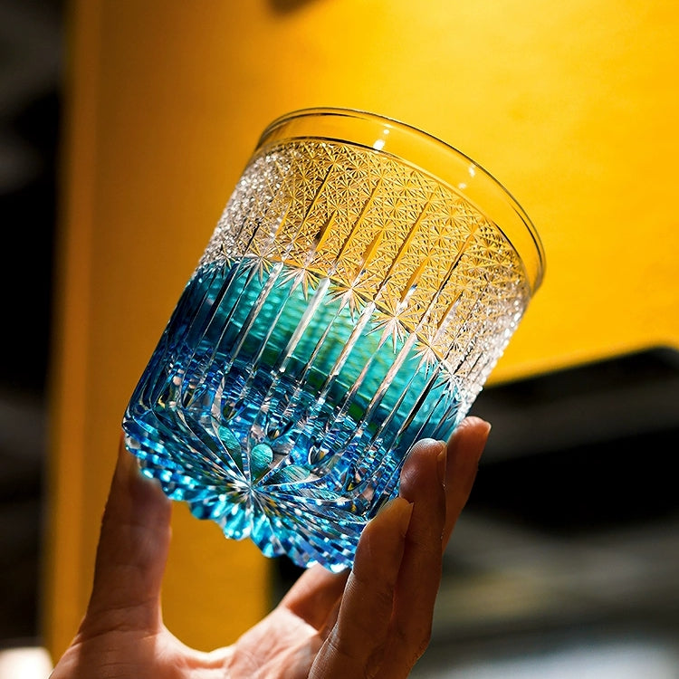 Edo Kiriko Handcrafted Stellar Nexus Whisky Glass – A Cosmos in Crystal