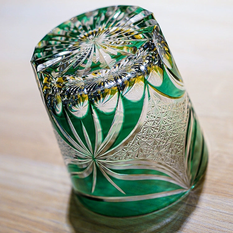 Edo Kiriko Handcrafted Lepidoptera Whisky Glass – A Flutter of Elegance in Crystal