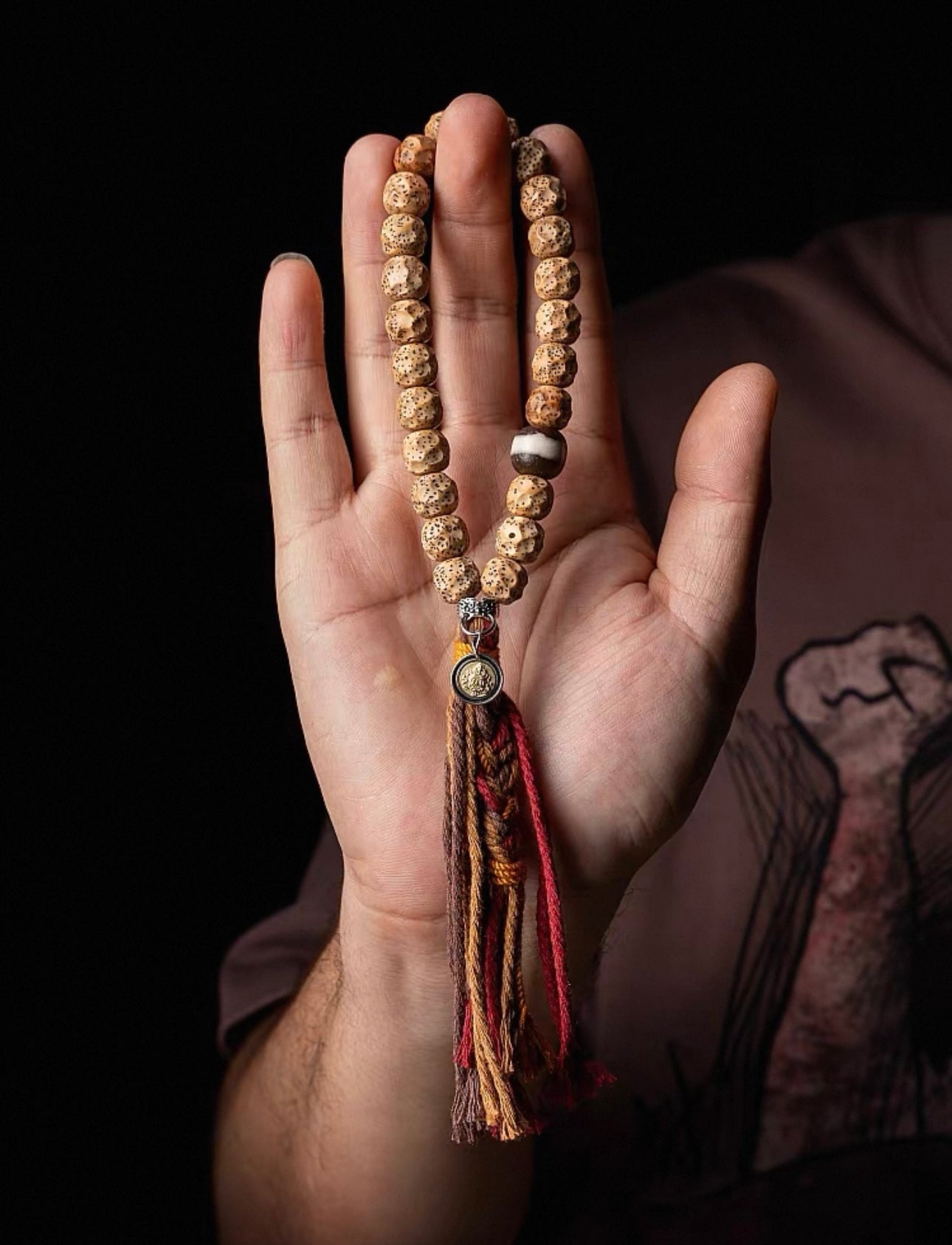 Natural Bodhi Seed Prayer Beads - The "Formless" Aged Star-Moon Bracelet