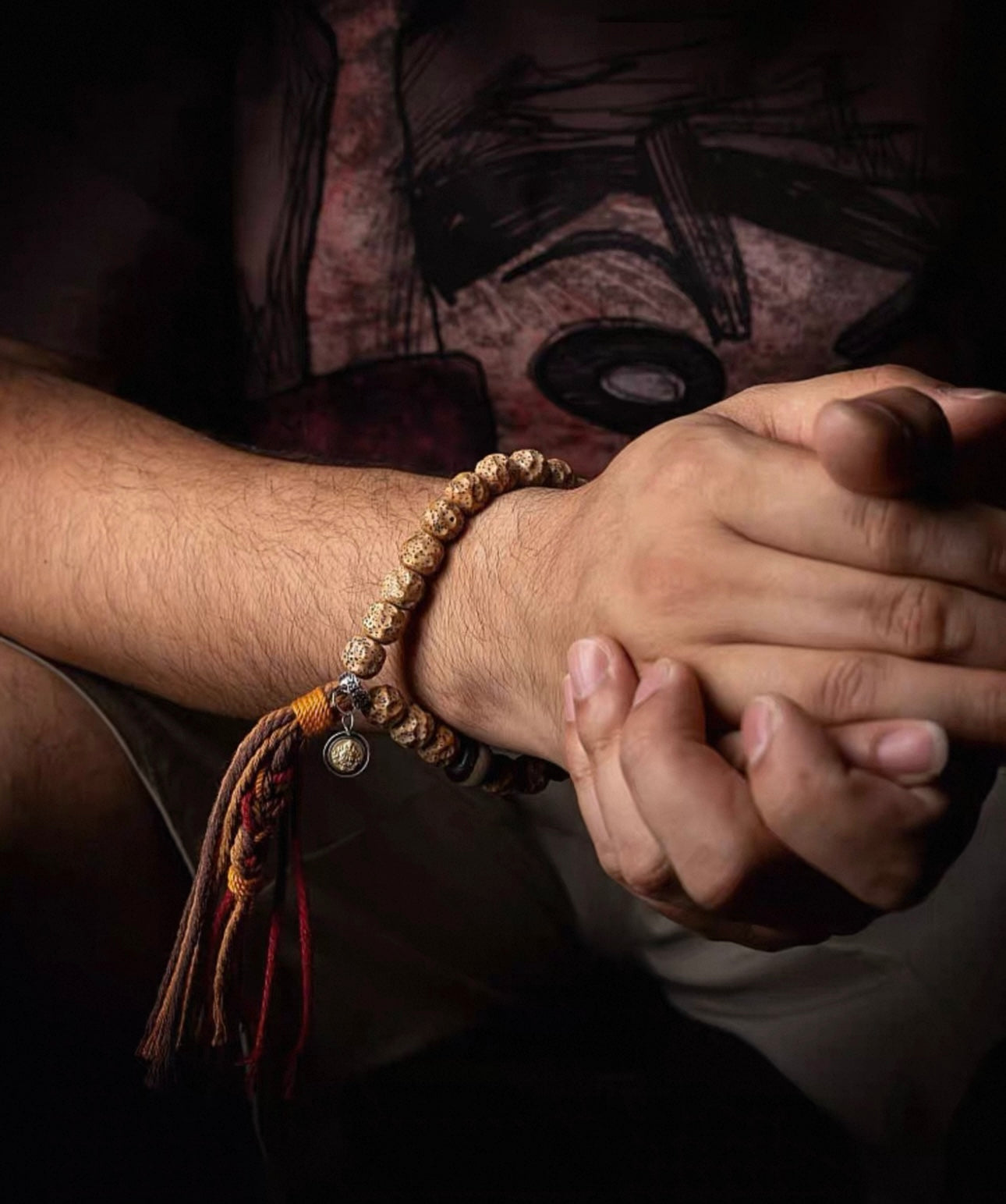 Natural Bodhi Seed Prayer Beads - The "Formless" Aged Star-Moon Bracelet