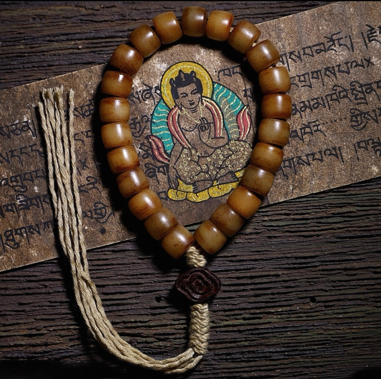 Tibetan Natural Yak Bone Prayer Beads - A Legacy of Mindfulness