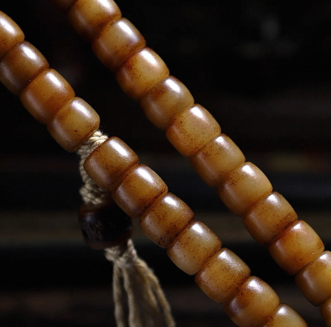 Tibetan Natural Yak Bone Prayer Beads - A Legacy of Mindfulness