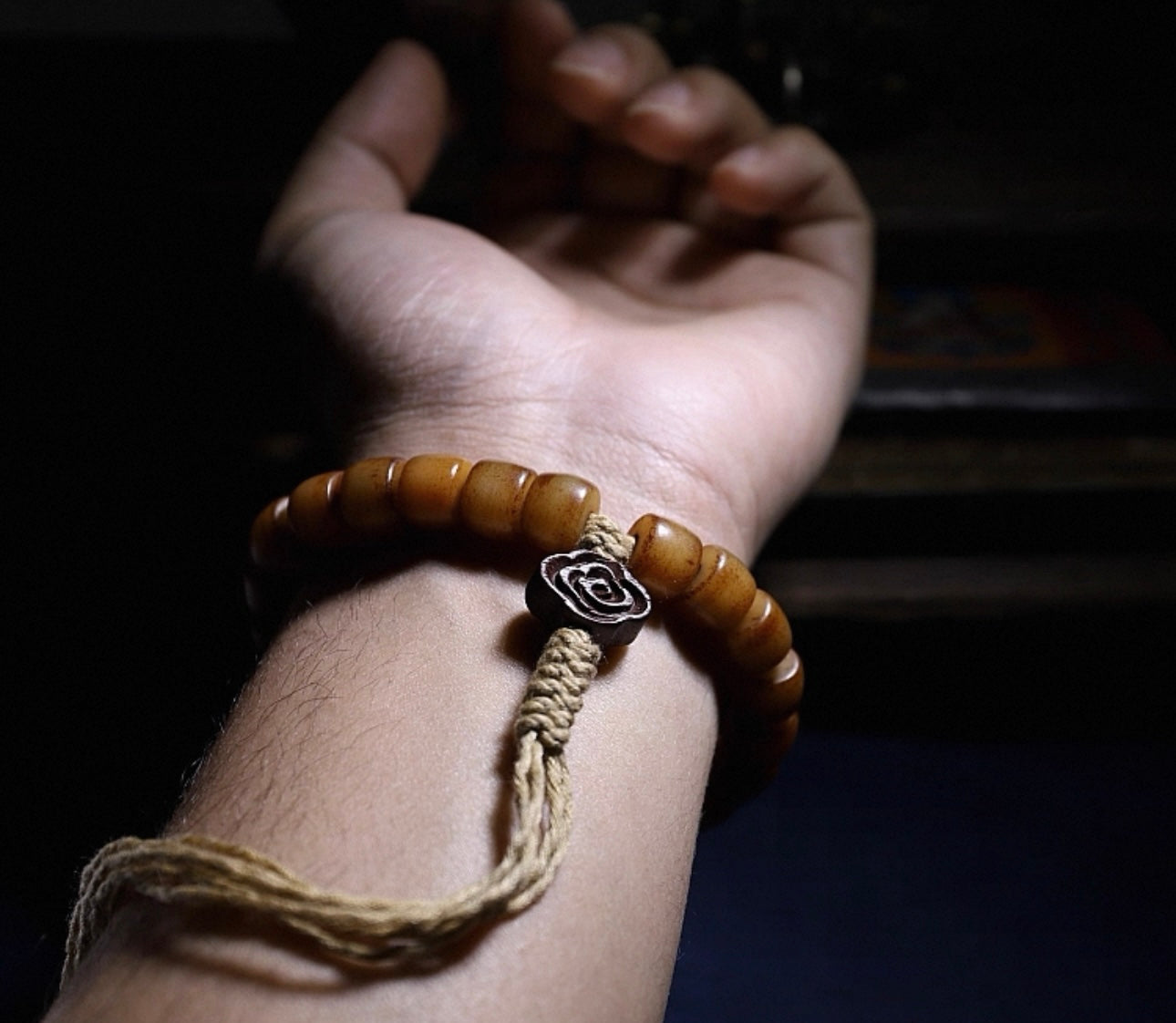 Tibetan Natural Yak Bone Prayer Beads - A Legacy of Mindfulness