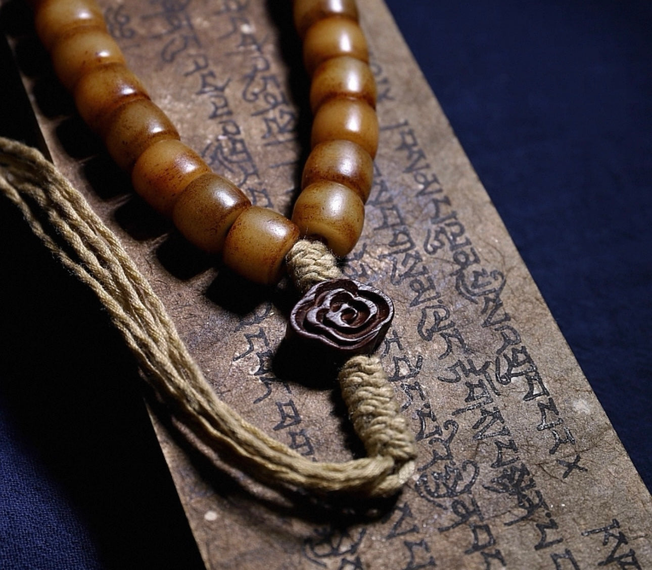 Tibetan Natural Yak Bone Prayer Beads - A Legacy of Mindfulness