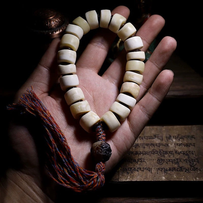 Tibetan Yak Bone "Free-Form" Mala Bracelet for Men
