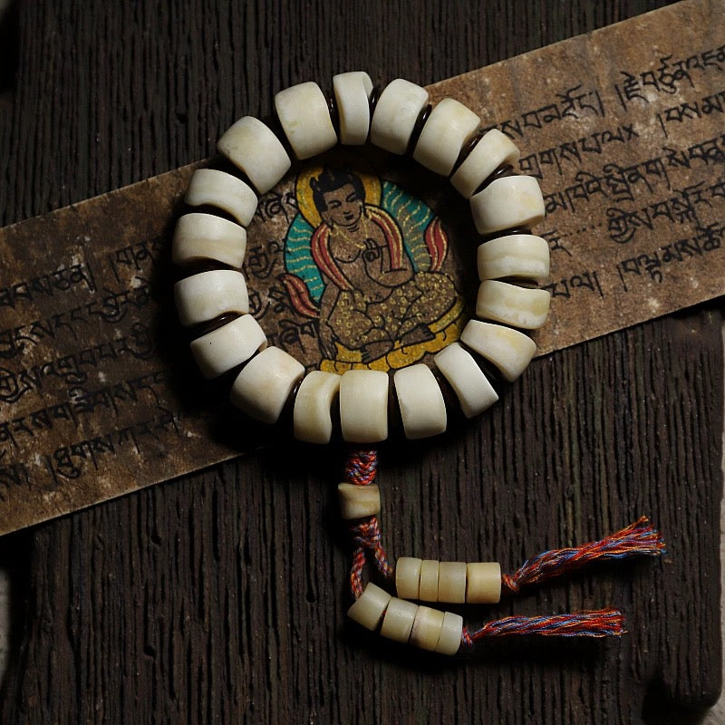 Tibetan Yak Bone "Free-Form" Mala Bracelet for Men