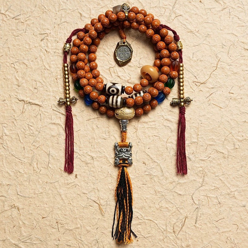 Tibetan "Toothless" Small Vajra Bodhi Seed Mala - 108 Beads for Prayer