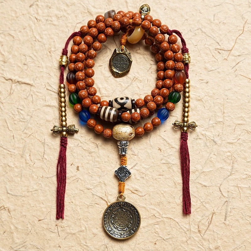 Tibetan "Toothless" Small Vajra Bodhi Seed Mala - 108 Beads for Prayer